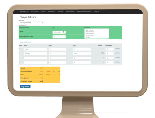 NIB Faktura nytt hjälpsystem